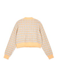 Tweed Button Up Cardigan Top