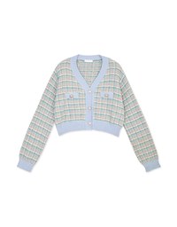 Tweed Button Up Cardigan Top