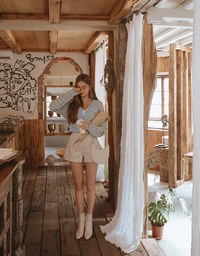 Tweed Button Up Cardigan Top