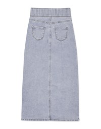 No Filter High Waisted Slimming Slit Denim Jeans Midi Skirt