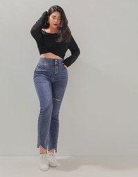 No Filter Shape-Up Slimming Straight-Leg Denim Jeans Pants