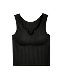 Little V Notch Neck Striped Bra Top