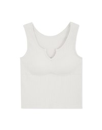 Little V Notch Neck Striped Bra Top