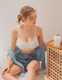 Comfy Seamless Scrunch Lace Bralette