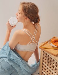 Comfy Seamless Scrunch Lace Bralette