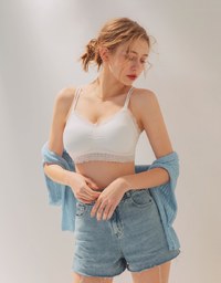Comfy Seamless Scrunch Lace Bralette
