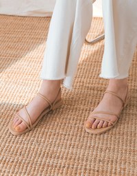 2Way Thin-Strappy Flat Sandals