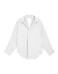 Stylish Hollow Back With Buttons Anti-Wrinkle Iron Free Blouse Shirt