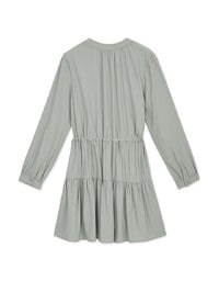 Sweet Tie-Side Cinched Waist Ruffle Dress