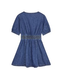 【Den!m LITE】Denim Dress Short Sleeves High Waisted Jeans Mini Dress