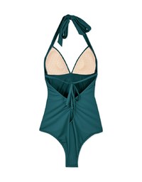 【SLIMMING】Halter Waist Trainer Sculpting Swimsuit Push Up Bra Padded