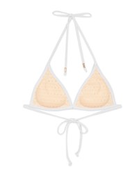 【LIGHT PUSH UP】Plain Color Bikini Top Single Strap And Thin Bra Padded