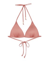 【LIGHT PUSH UP】Plain Color Bikini Top Single Strap And Thin Bra Padded