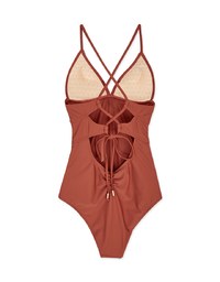 【SLIMMING】Crossback Waist Trainer Sculpting Swimsuit Push Up Bra Padded