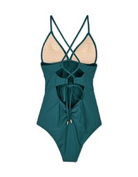 【SLIMMING】Crossback Waist Trainer Sculpting Swimsuit Push Up Bra Padded