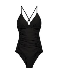 【EXTRA BODICE LENGTH】Tall Girl-Crossback Waist Trainer Sculpting Swimsuit Push Up Bra Padded