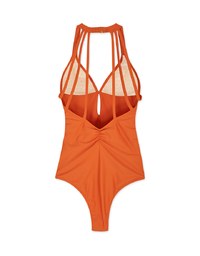 【SLIMMING】Halter Hollow Waist Trainer Sculpting Swimsuit Push Up Bra Padded