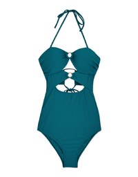 【PUSH UP 】2Way Hollow Out Bandeau One-Piece Swimsuit Push Up Bra Padded
