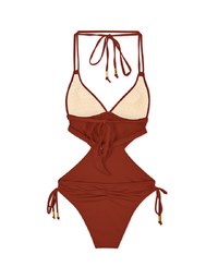 【EXTRA BODICE LENGTH】 Double Strap One Piece Swimsuit Bikini For Tall Girls