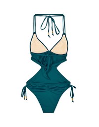 【EXTRA BODICE LENGTH】 Double Strap One Piece Swimsuit Bikini For Tall Girls