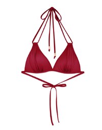 【LIGHT PUSH UP】3Way Plain Color Bikini Top Double Strap And Thin Bra Padded