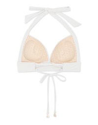 【PUSH UP】Cropped Corset Bikini Top With Bra Padded