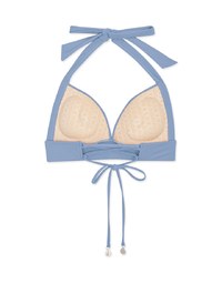 【PUSH UP】Cropped Corset Bikini Top With Bra Padded