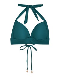 【PUSH UP】Cropped Corset Bikini Top With Bra Padded