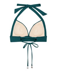 【PUSH UP】Cropped Corset Bikini Top With Bra Padded
