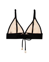 【PUSH UP】Cropped Corset Bikini Top With Bra Padded