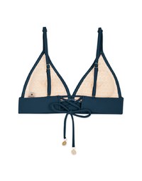 【PUSH UP】Cropped Corset Bikini Top With Bra Padded