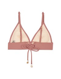 【PUSH UP】Cropped Corset Bikini Top With Bra Padded
