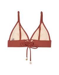 【PUSH UP】Cropped Corset Bikini Top With Bra Padded
