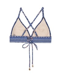 【PUSH UP】Printed Cropped Corset Bikini Top With Bra Padded