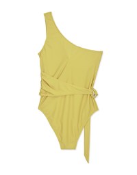 【EXTRA BODICE LENGTH 】Tall Girl-One Shoulder Side Loop One-Piece Swimsuit Push Up Bra Padded