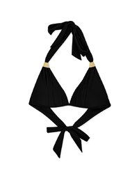 【PUSH UP】Ruched Decorative Straps Bikini Top (Thick Padded)