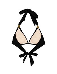【PUSH UP】Ruched Decorative Straps Bikini Top (Thick Padded)