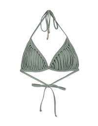 【PUSH UP】Bohemien Weave Braided Bikini Top With Bra Padded