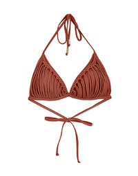 【PUSH UP】Bohemien Weave Braided Bikini Top With Bra Padded