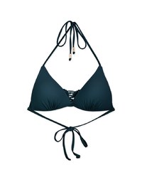 【PUSH UP】Bohemien Weave Braided Back Strap Bikini Top With Bra Padded