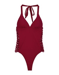【PUSH UP 】Sensual Side-Hollow Braided Swimsuit Push Up Bra Padded