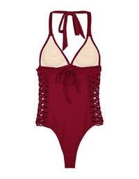 【PUSH UP 】Sensual Side-Hollow Braided Swimsuit Push Up Bra Padded