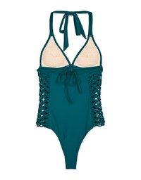 【EXTRA BODICE LENGTH 】Tall Girl-Sensual Side-Hollow Braided Swimsuit Push Up Bra Padded