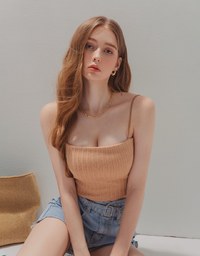 Elevated Detailing Cami Crop Top (With Padding)