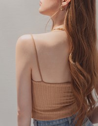 Elevated Detailing Cami Crop Top (With Padding)