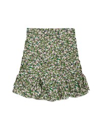 Floral Ruffle Mini Draped Skort