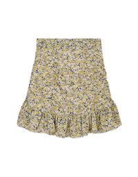 Floral Ruffle Mini Draped Skort