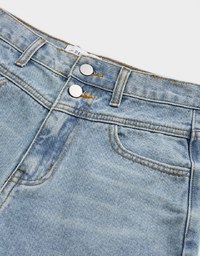 High Waisted Ripped Denim Jeans Short