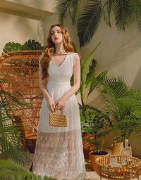 Paisley Lace Maxi Dress