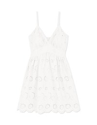 Embroidered Empire Dress (With Padding)